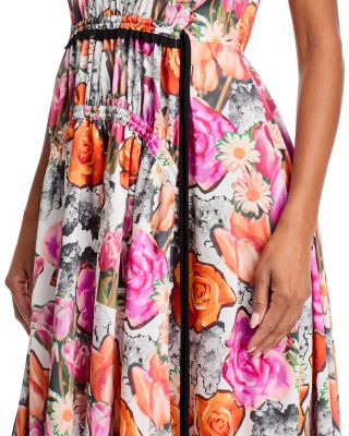 Floral Collage Soft Tulip Dress