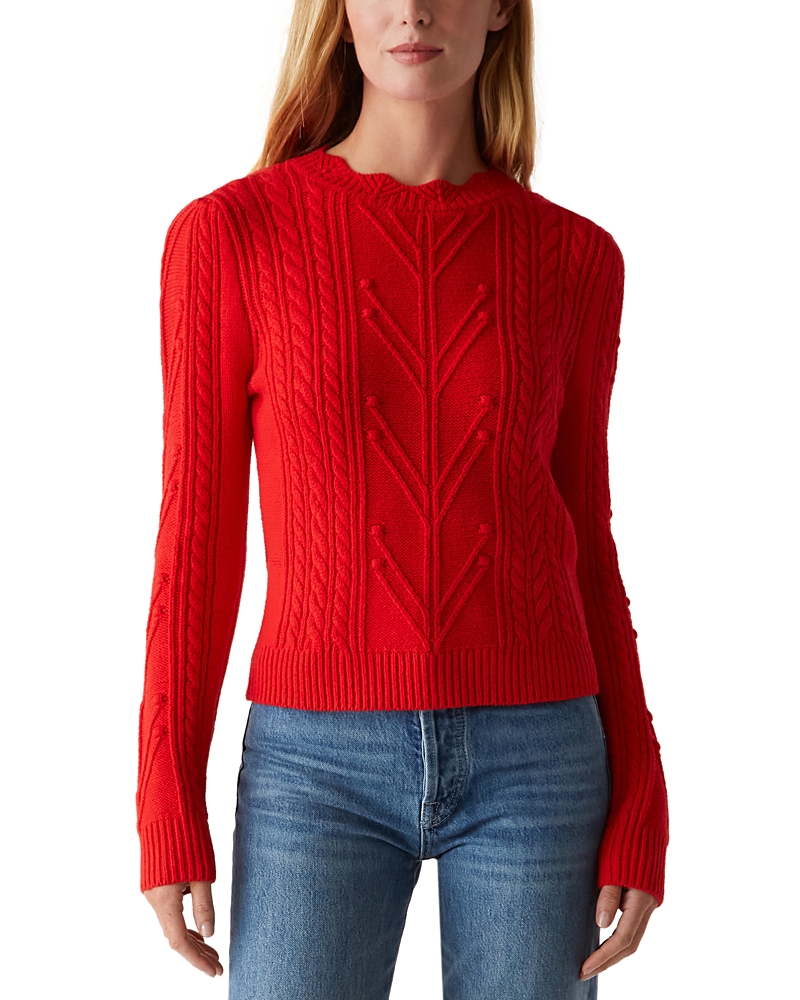 Michael Stars Jess Sweater Hoodie In Cherry