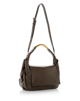 Moschino Handle Me Leather Top Handle Bag