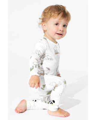 Unisex Winter Forest Animals Convertible Footie - Baby