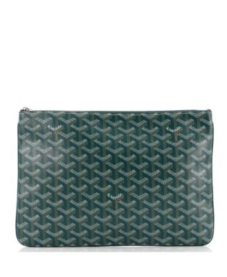 Pre-Owned Goyard Mm Senat Zip Pouch Coated Canvas