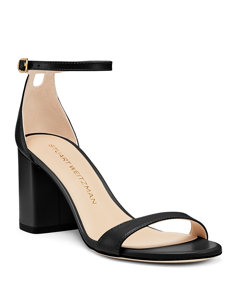 Stuart Weitzman Women's Nudist Block 75 Sandals In Black