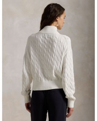 Quarter Zip Cable Knit Sweater