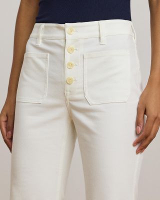 Ralph Lauren Stretch Cotton Canvas Wide Leg Pants | Bloomingdale's