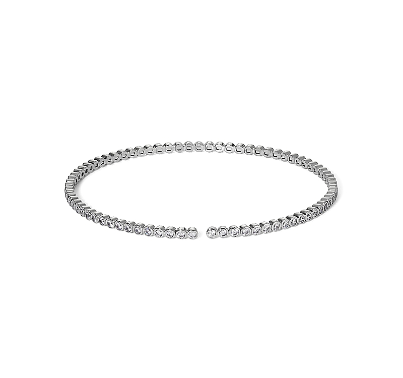 Nadri Dazzle Cubic Zirconia Flex Choker In Silver