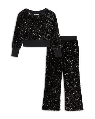 Habitual Kids - Girls' Velour Sequins Pants Set - Big Kid