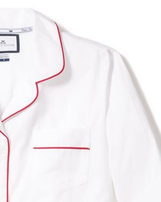 Brushed Cotton Twill Piped Pajama Set