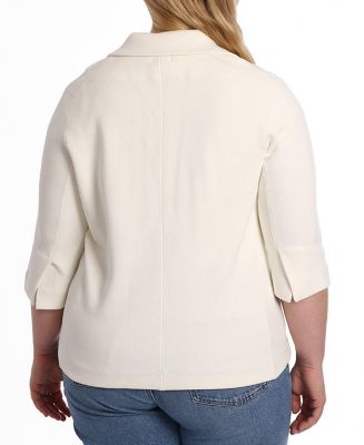 Plus Size Cotton Blend Blazer