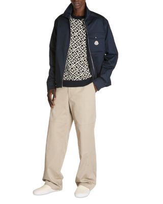 Cotton Stretch Garbardine Zip-Up Shirt Jacket