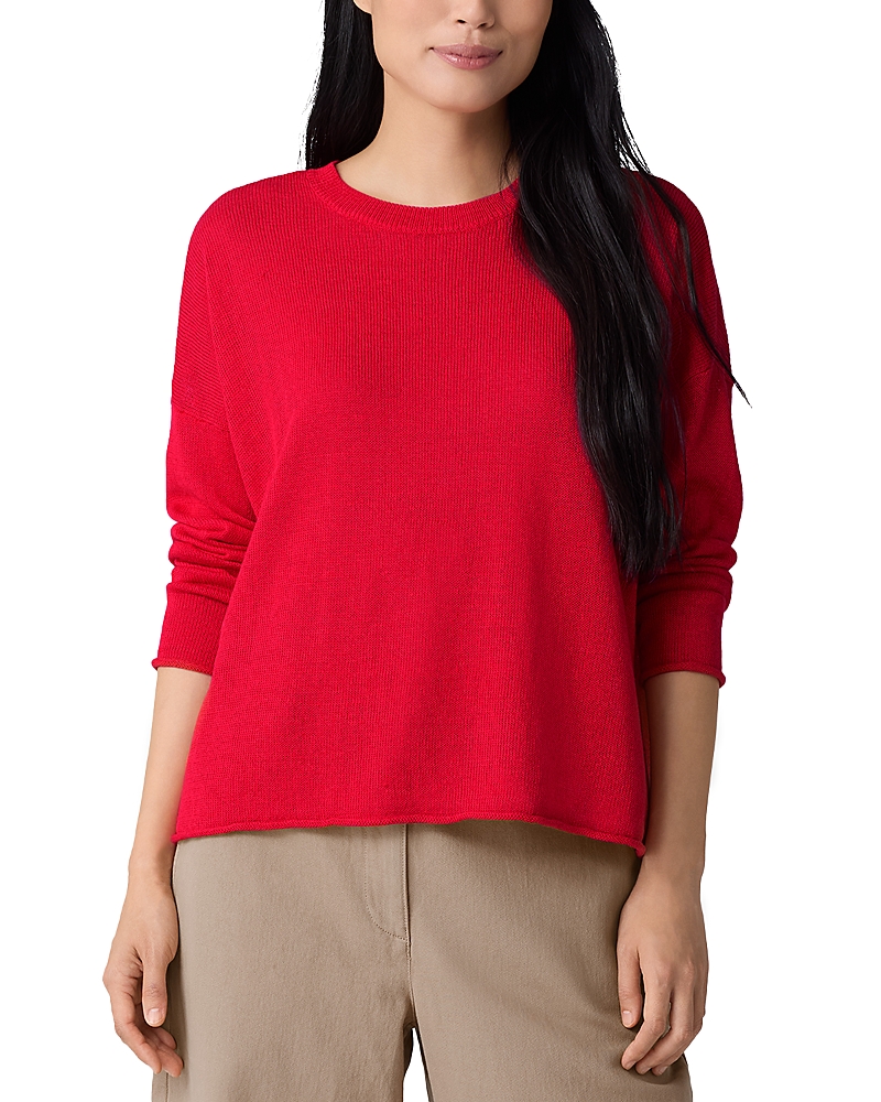 Eileen Fisher Linen Cotton Cord Crewneck Sweater