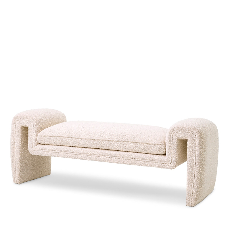 Eichholtz Tondo Bench In Boucle Cream