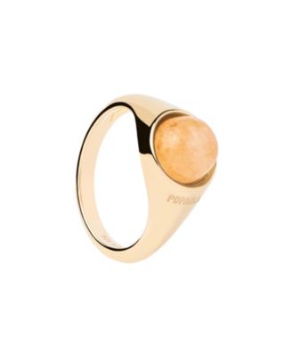  Women's Aventurine Moon Ring