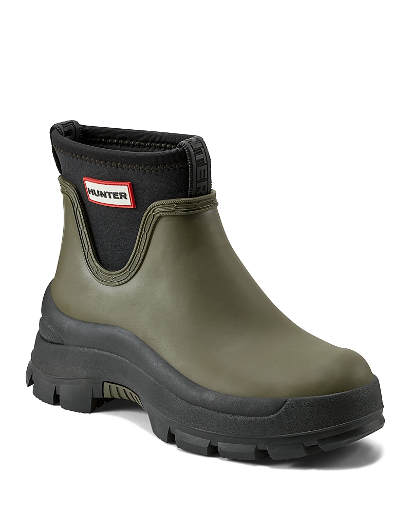 Hunter Eloise Waterproof Neoprene Boot In Dark Green