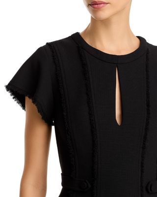 Anielle Frayed Trim Mini Dress