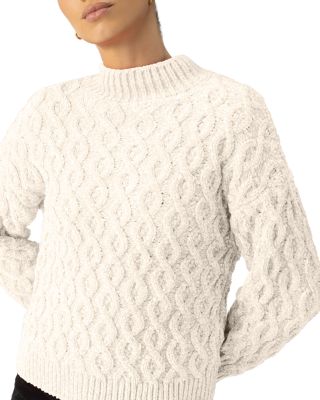 Sanctuary Cable Knit Mock Neck Sweater