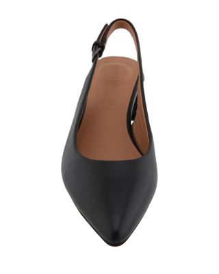 Women's Georgia Pointed Toe Slingback Block Heel Pumps 