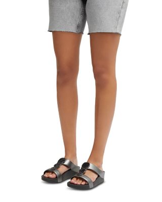 Women&#39;s Halo Embellished Wedge Slide Sandals