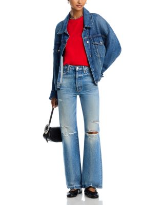 The Rambler Sneak High Rise Wide Straight Jeans in Tcb