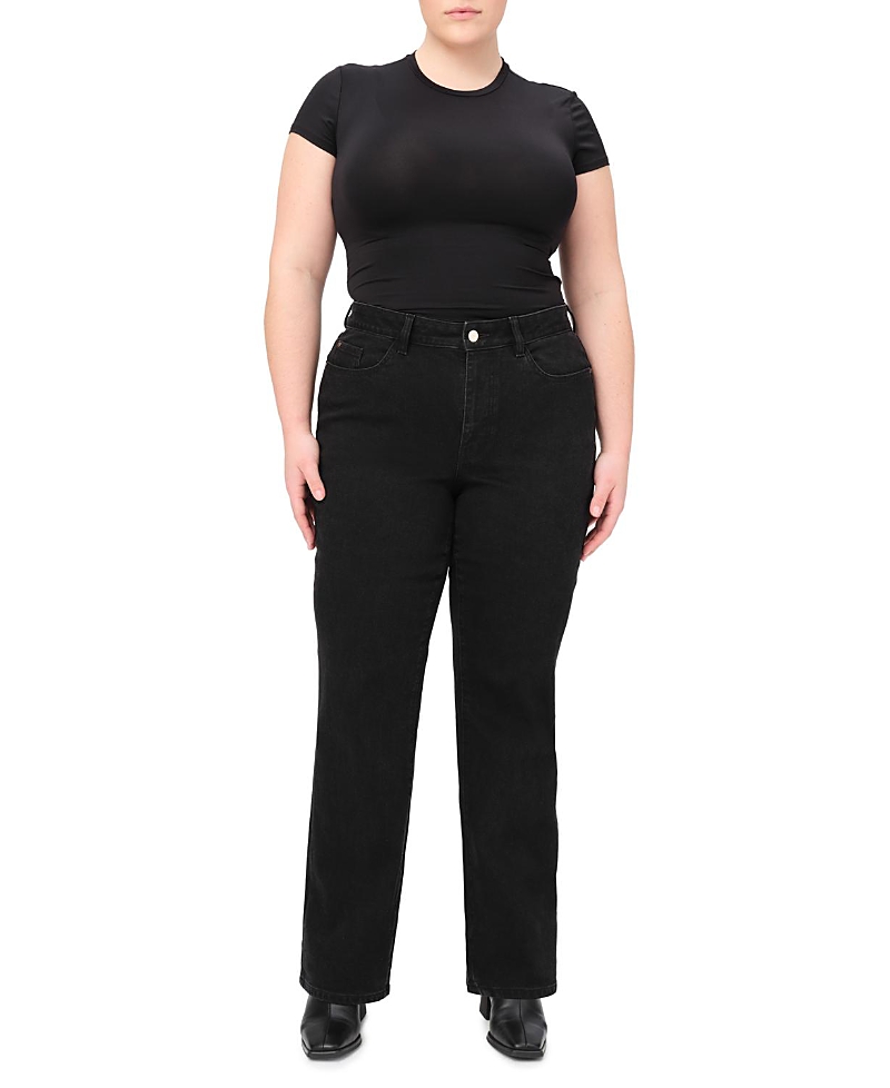 Warp & Weft Rfd Plus High Rise Straight Jeans In Ventura