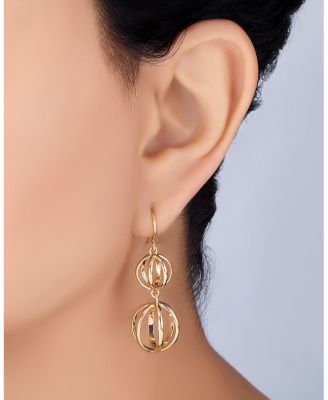 18K Yellow Gold Prisma Cage Earrings