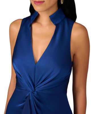 Crepe Back Satin Midi Dress