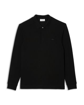 Long Sleeve Ribbed Collar Polo Shirt