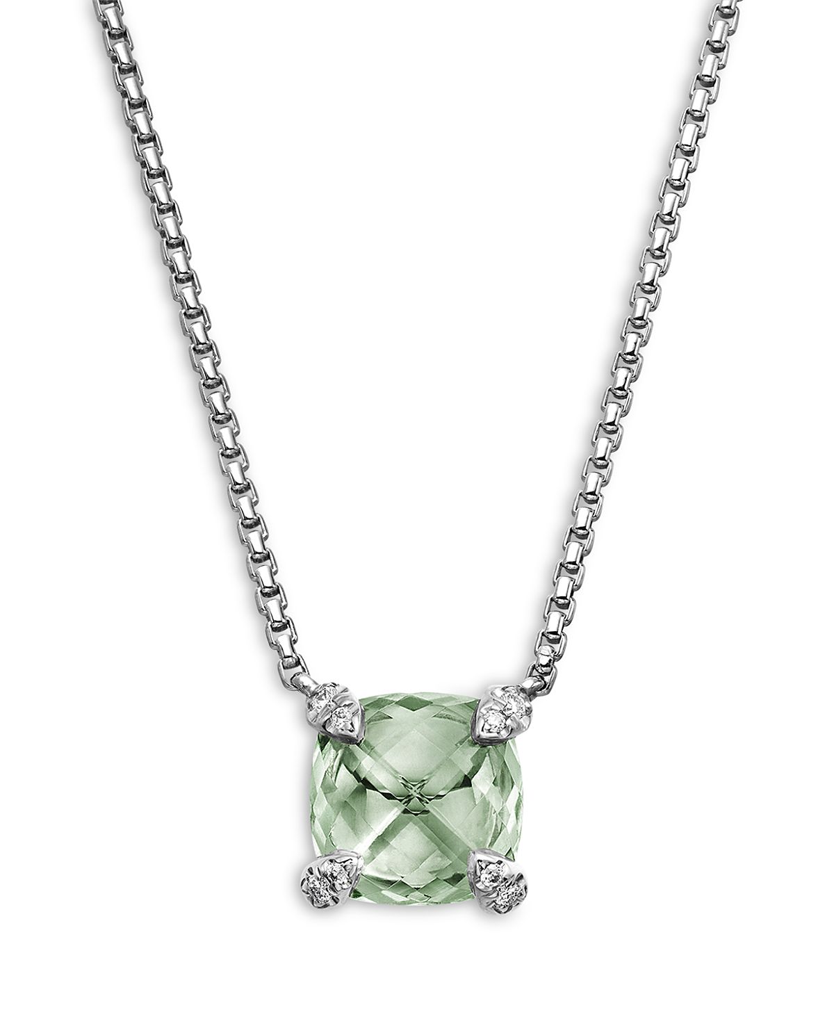 David Yurman Chatelaine Pendant Necklace with Prasiolite and Diamonds