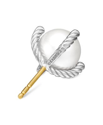 Cultured Freshwater Pearl Earrings with Diamonds