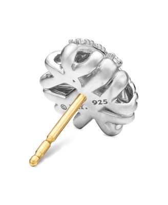 Crossover Earrings with Diamonds