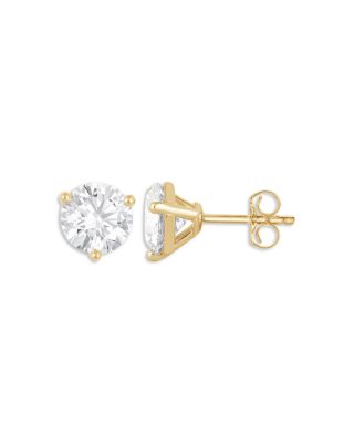 Bloomingdale's Fine Collection - Certified Lab Grown Diamond Stud Earrings in 18K Yellow Gold, 5.0 ct. t.w.