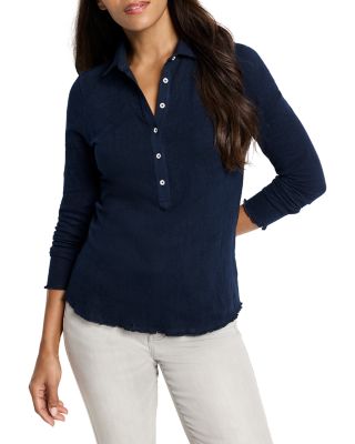 NIC+ZOE - Lace Knit Collared Top