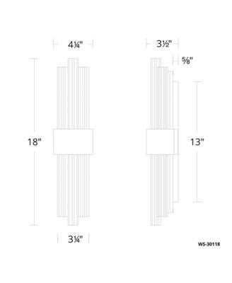  Luzerne 18in 3000K LED Bath Vanity & Wall Light
