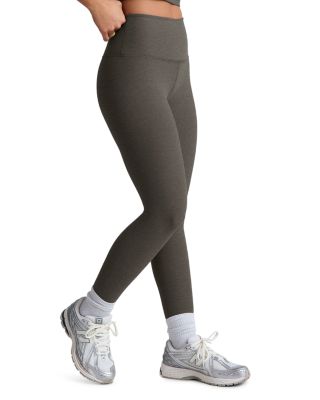 Spacedye Caught In The Midi High Waisted Legging in True Gray Heather
