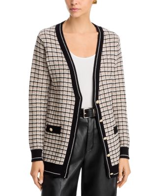 T Tahari - Women's Plaid Cardigan