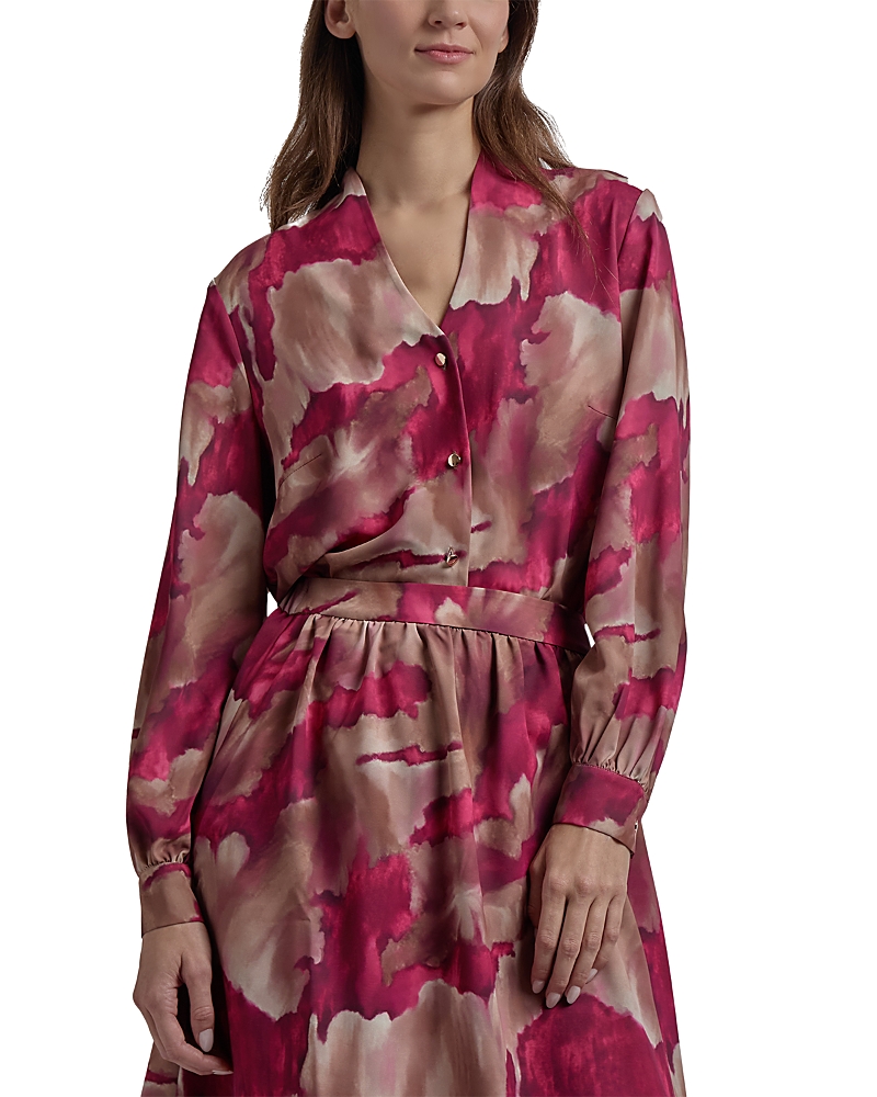 Misook Watercolor Print Blouse