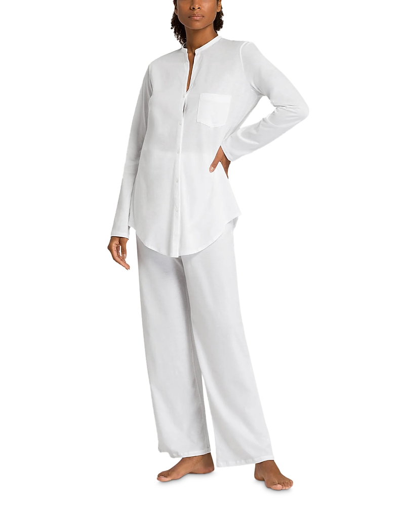 HANRO COTTON DELUXE LONG PAJAMA SET,77956