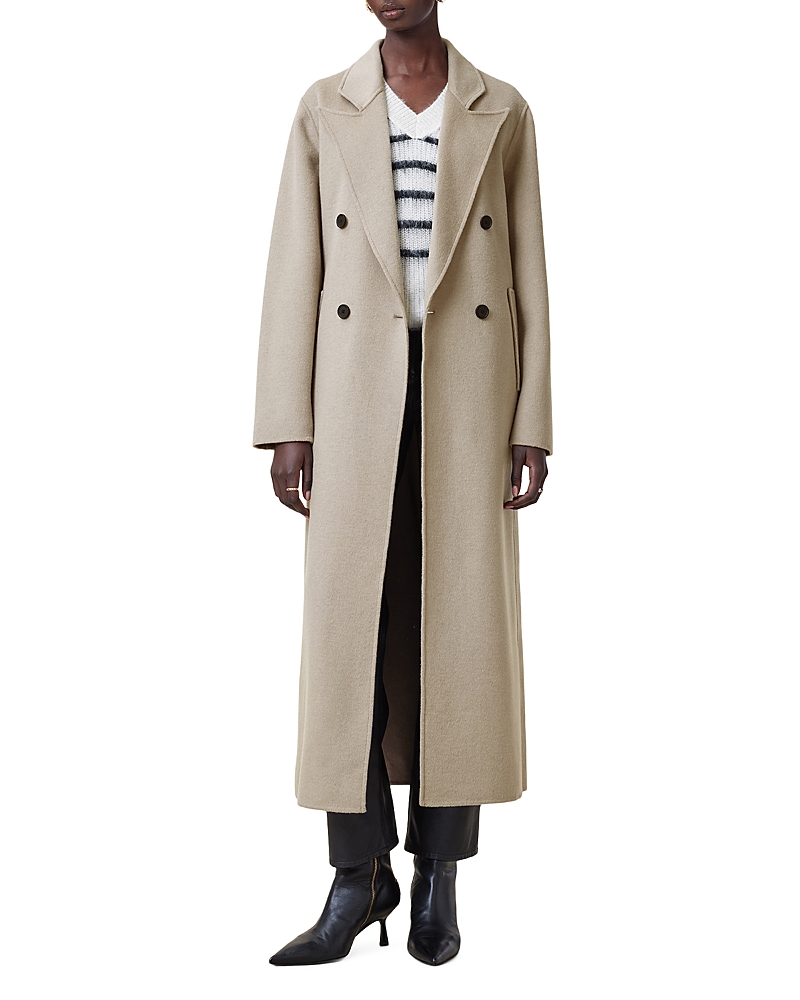 Allsaints Pheebee Oversized Trench Coat In Neutral