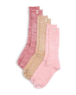 UGG® - Rib Knit Slouchy Crew Socks, Pack of 3