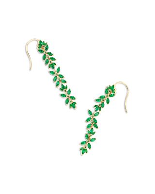 Kendra Scott - Rosalie 14K Gold Plated Mixed Cut Stone Linear Drop Earrings