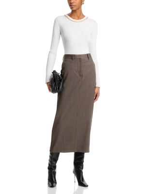 Elda Chain Crewneck Pullover Sweater