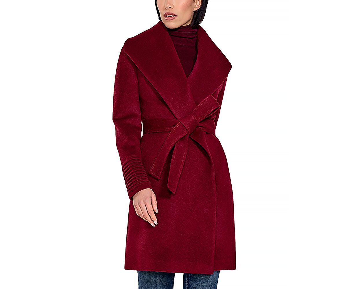 Sentaler Shawl Collar Wrap Coat