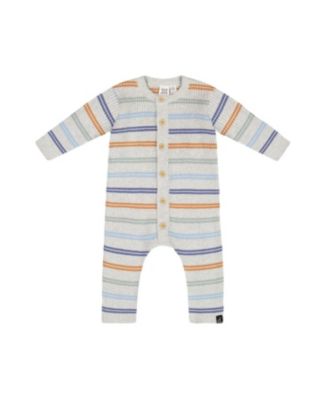 Deux par Deux - Knitted Jumpsuit Stripe Hazel and Blue - Baby