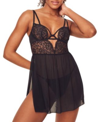 Adore Me - Women's Rae Unlined Babydoll & G-String Set Lingerie