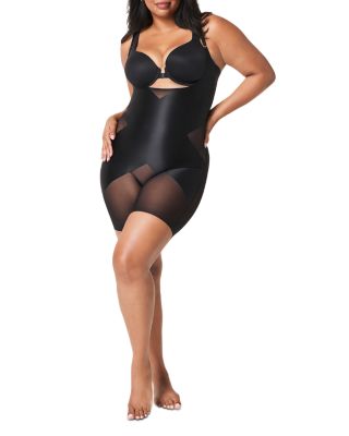 SPANXshape™ Satin-X™ Open-Bust Mid-Thigh Bodysuit