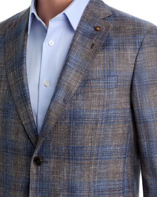 Dawson Regular Fit Plaid Soft Wool Silk Blend Jacket