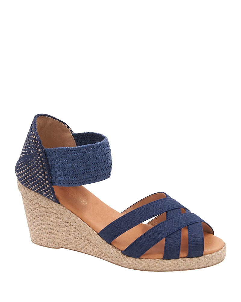 Andre Assous Women's Adin Jute Wedge Sandals In Navy