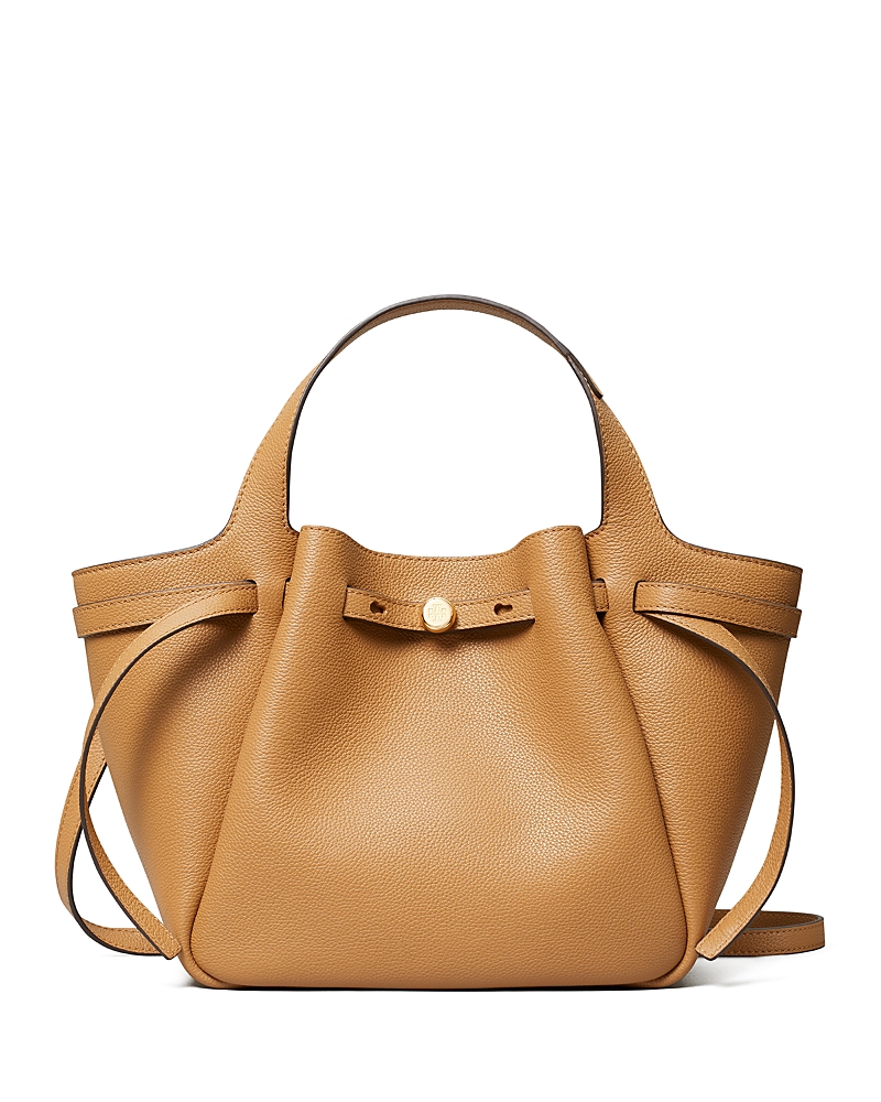 Tory Burch Romy Pebble Leather Satchel In Tiramisu