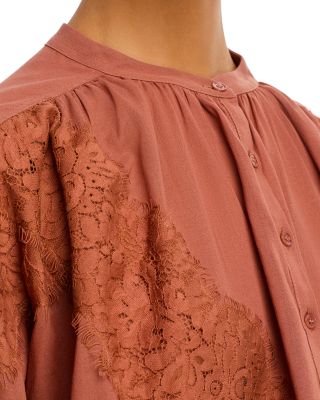 Elaine Lace Applique Top