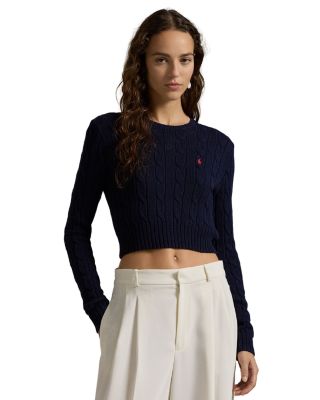 Ralph Lauren - Cropped Cableknit Crewneck