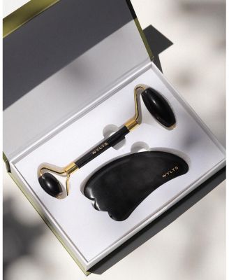Black Obsidian Gua Sha + Face Roller Set